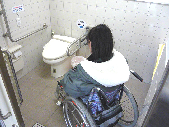 身障者用トイレ内部の画像　クリック・Enterで拡大
